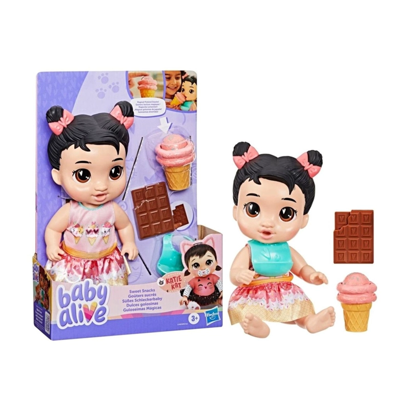 MUÑECA BABY ALIVE DULCES GOLOSINAS KATIE KAT - 3