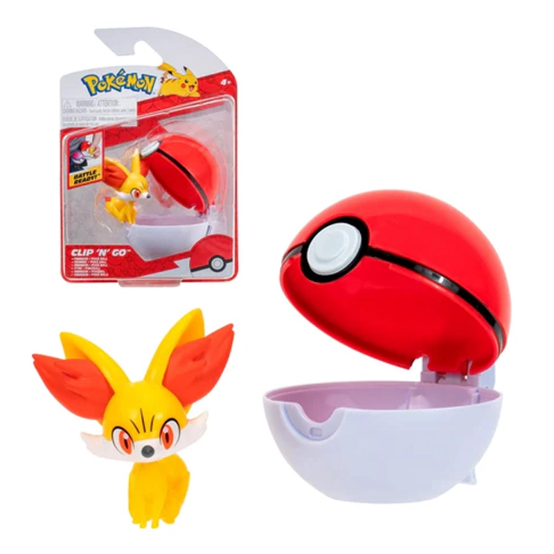 POKEBOLA CON FIGURA POKE MON - FENNEKIN & POKEBALL 95057