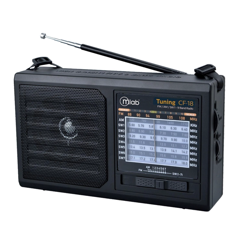 RADIO FM MLAB TUNING CF-18 9 BANDAS BATERIA RECARGABLE NEGRO - 2