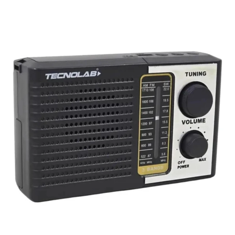 RADIO PORTATIL TECNOLAB TL639 NEGRO 5W - 2