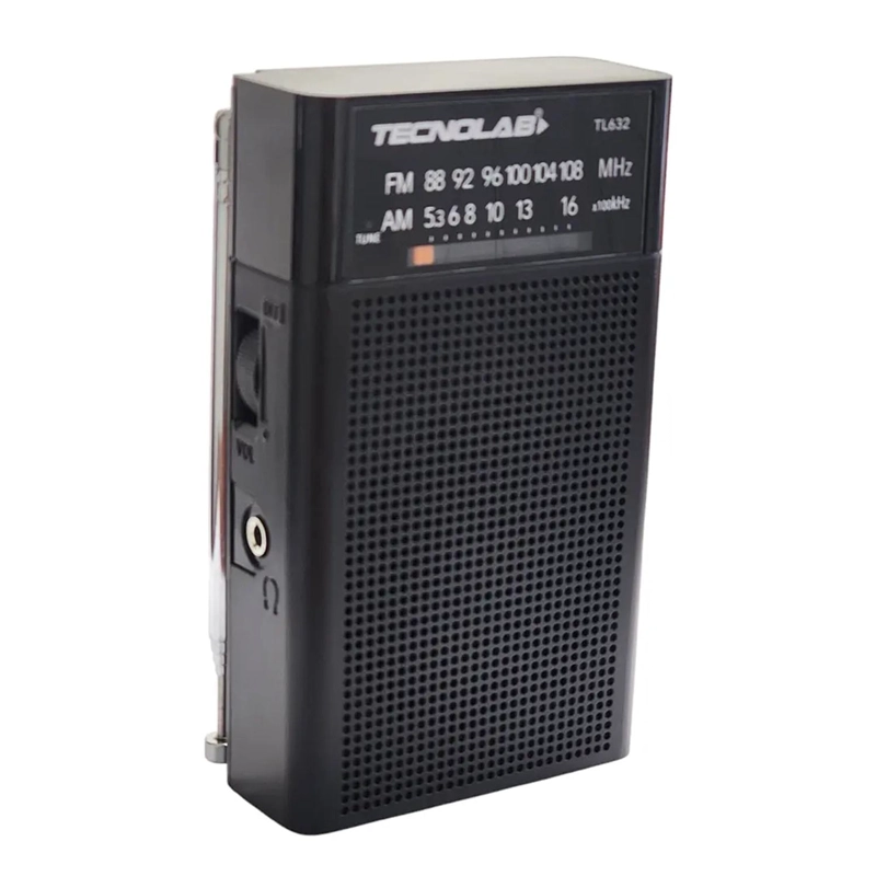 RADIO PORTATIL TECNOLAB TL632 NEGRO 3W ( NO INCLUYE PILAS) - 2