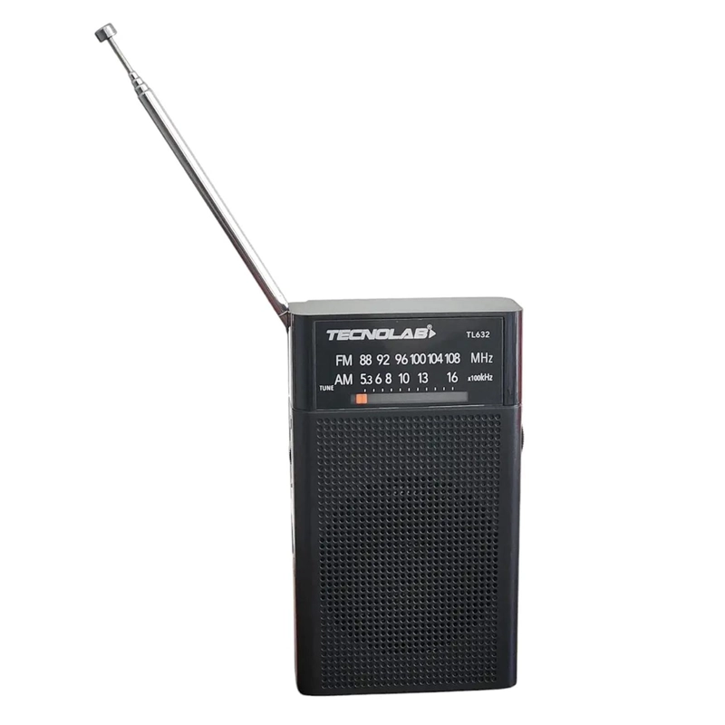 RADIO PORTATIL TECNOLAB TL632 NEGRO 3W ( NO INCLUYE PILAS) - 3