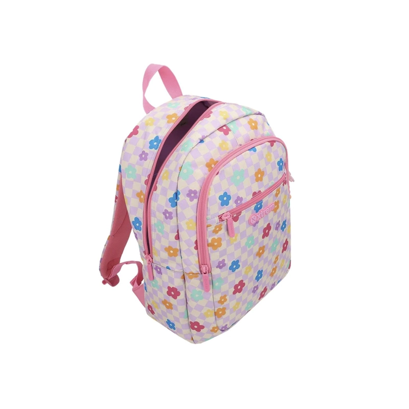 MOCHILA ESCOLAR LOGAN ROSADA CON FLORES XTREM 15969094181-0926 - 3