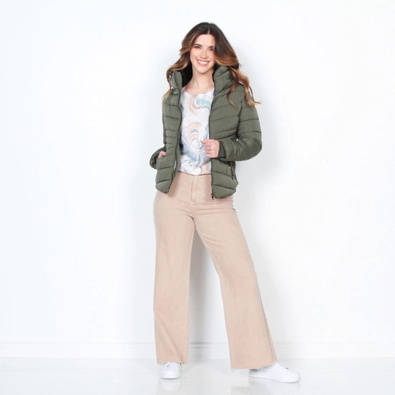 PARKA CAPUCHA INTERNA VERDE MUJER SN1263WA WADOS - 1