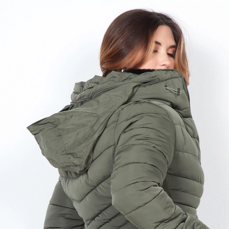 PARKA CAPUCHA INTERNA VERDE MUJER SN1263WA WADOS - 5