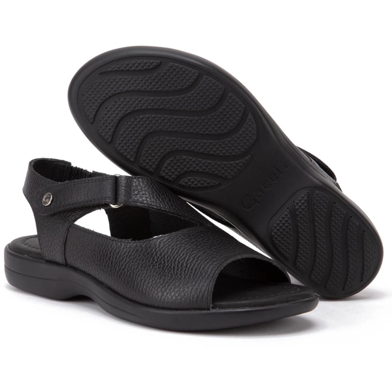 SANDALIA CUERO NEGRO - GACEL ARELY ARLV261 - 3