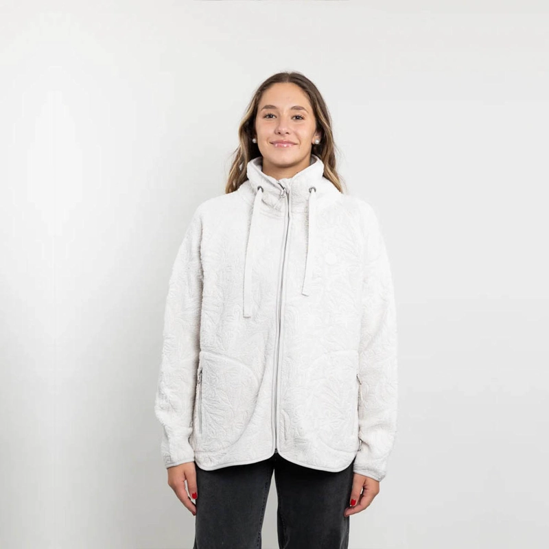 POLERON POLAR SHERPA TEXTURA HOT PRINT CRUDO CW8787 - 4