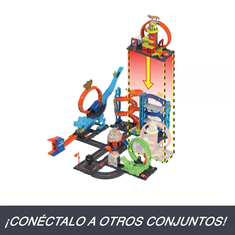 PISTA CITY SUPER LOOP ESTACION BOMBEROS NIÑO HOT WHEELS - 3