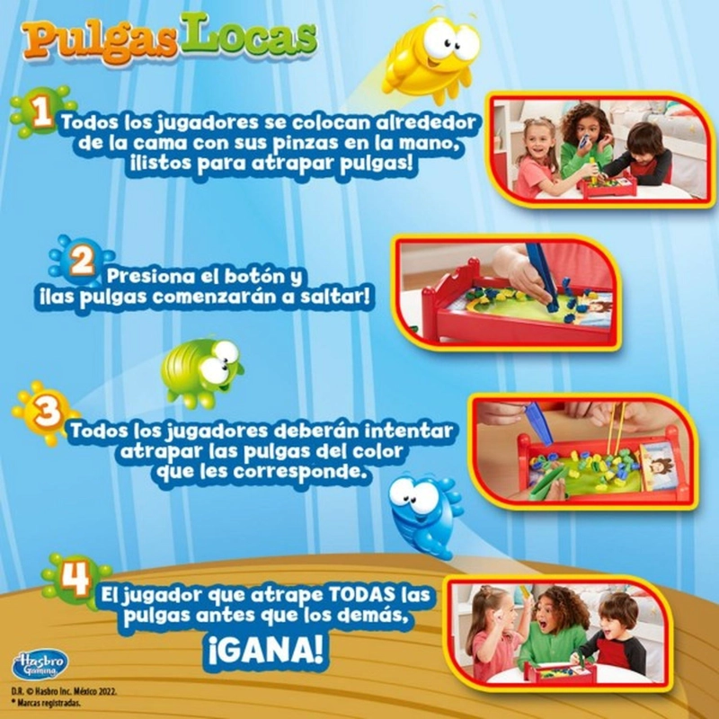 JUEGO DE MESA HASBRO GAMING PULGAS LOCAS - 2