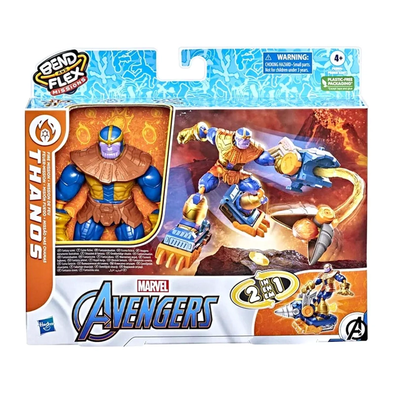 FIGURA BEND AND FLEX THANOS FIRE MISSION F5869 HASBRO - 2