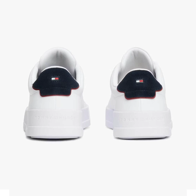 ZAPATILLAS TOMMY HILFIGER TH COURT LEATHER DETAIL ESSENTIAL BLANCO/CIELO DESE RTICO 53670LD - 5