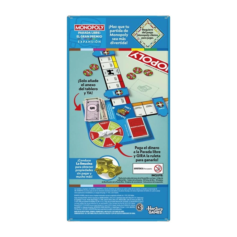 EXPANSION JUEGO DE MESA MONOPOLY PARADA LIBRE: EL GRAN PREMIO - 2