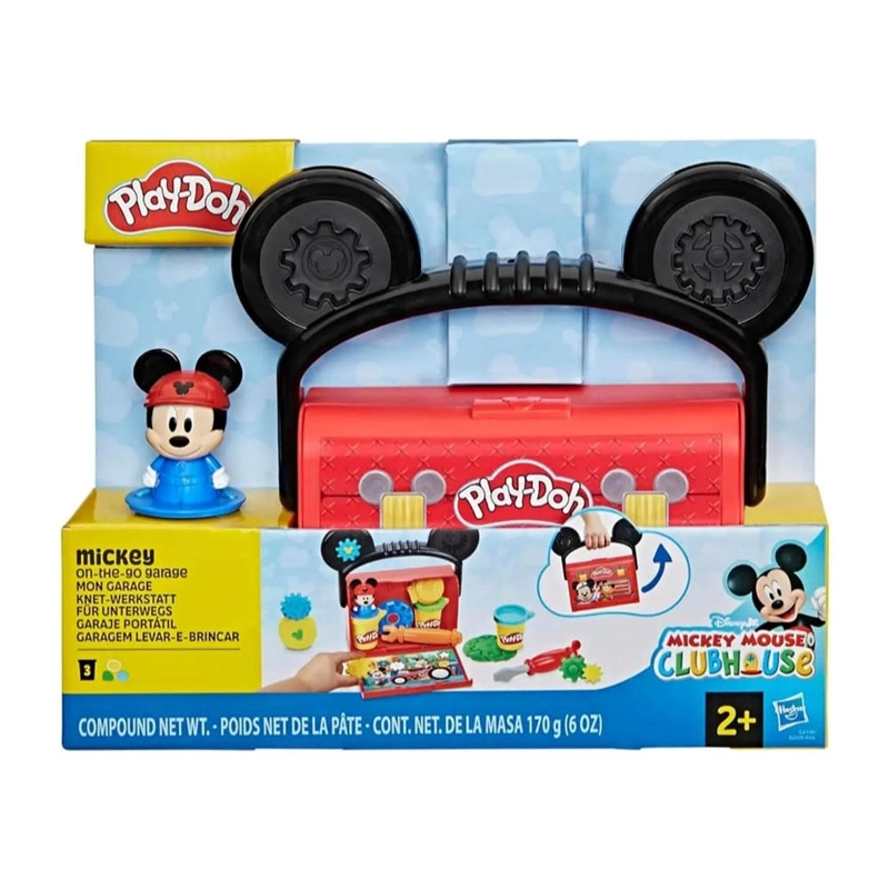 SET PLAY-DOH MICKEY MOUSE PLAYHOUSE G2326 MICKEY Y GARAJE - 1