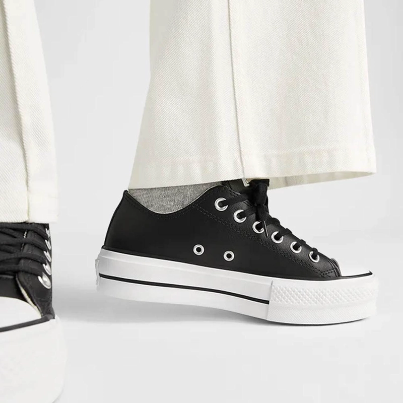 ZAPATILLAS CONVERSE CAÑA BAJA CHUCK TAYLOR ALL STAR LIFT CUERO 561681C - 4