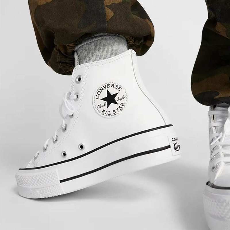 ZAPATILLA CONVERSE CAÑA ALTA CHUCK TAYLOR ALL STAR LIFT CUERO 561676C - 4