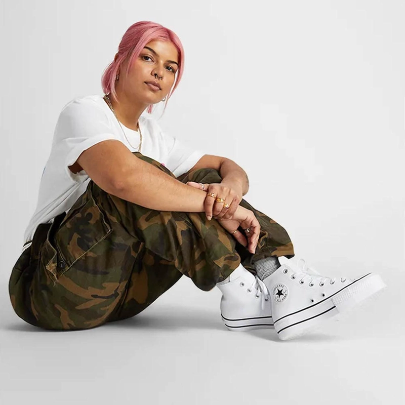 ZAPATILLA CONVERSE CAÑA ALTA CHUCK TAYLOR ALL STAR LIFT CUERO 561676C - 5