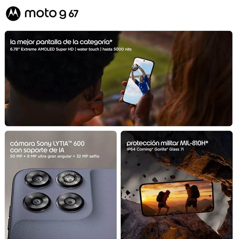 MOTOROLA G67 4GB RAM 256GB GRIS - 4