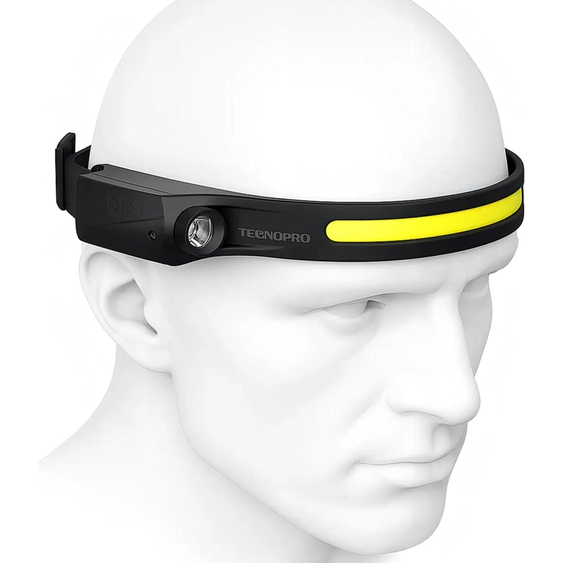 LINTERNA LED DE CABEZA CON SENSOR ENCENDIDO SIN MANOS TECNOLAB - 1