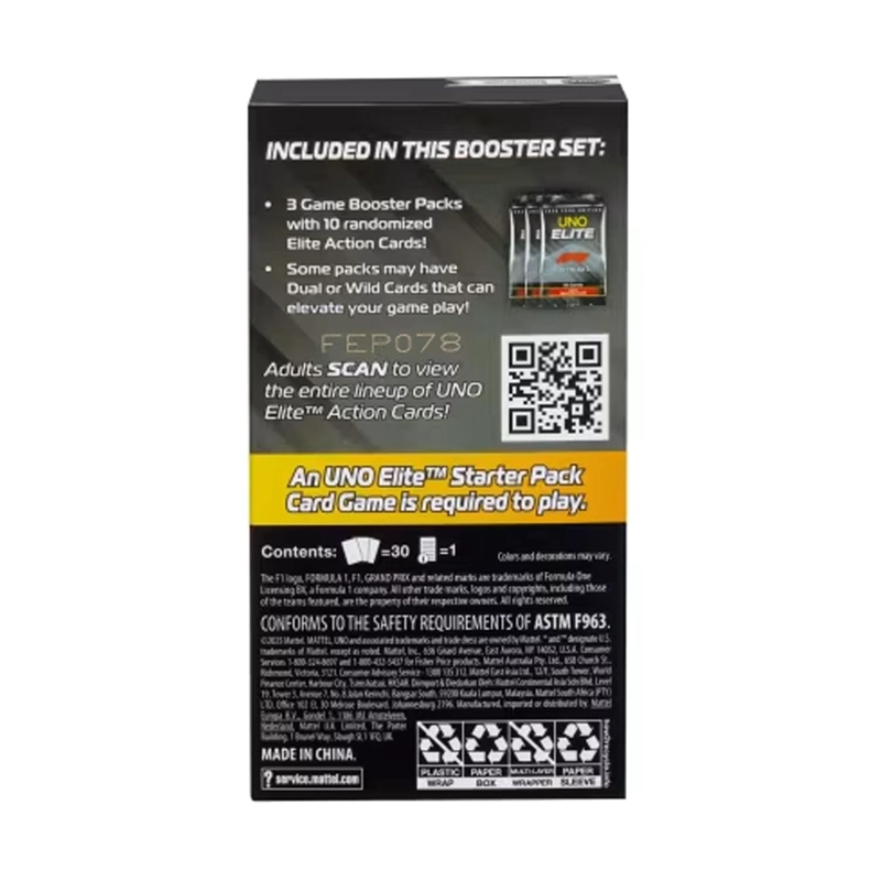 BOOSTER SET PARA JUEGO DE CARTAS UNO ELITE F1 JLV43 - 4