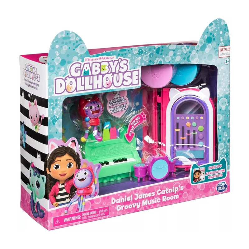GABBY'S DOLLHOUSE - SALA DE MUSICA INCREIBLE DE DANIEL JAMES CATNIP 6069300 - 1
