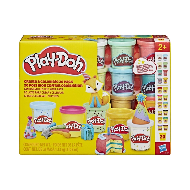 PLAY-DOH 20 LATAS PARA CREAR Y CELEBRAR MULTICOLOR - 1