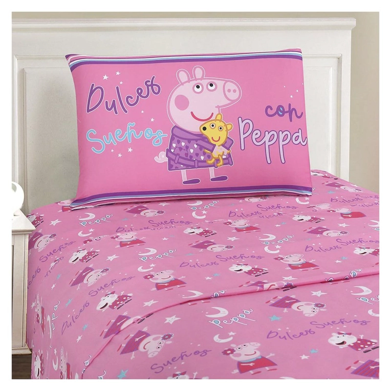 JUEGO DE SABANA PEPPA PIG 1.5 PLAZAS VAIS - 1