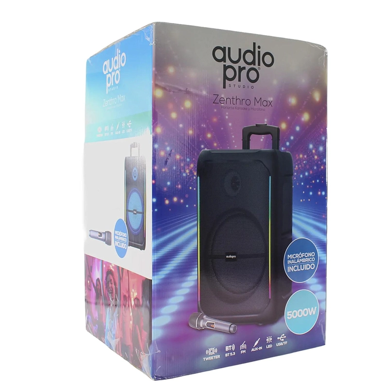 PARLANTE KARAOKE ZENTRO MAX AP02099 BT + MICROFONO AUDIOPRO 500W - 6