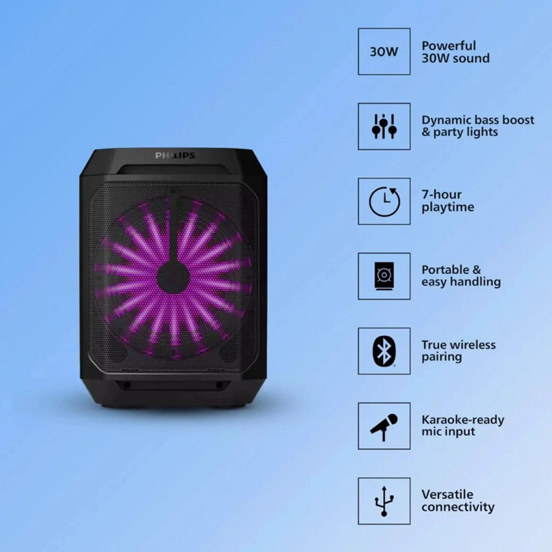 TORRE DE SONIDO PHILIPS BLUETOOTH TAX2208 - 5