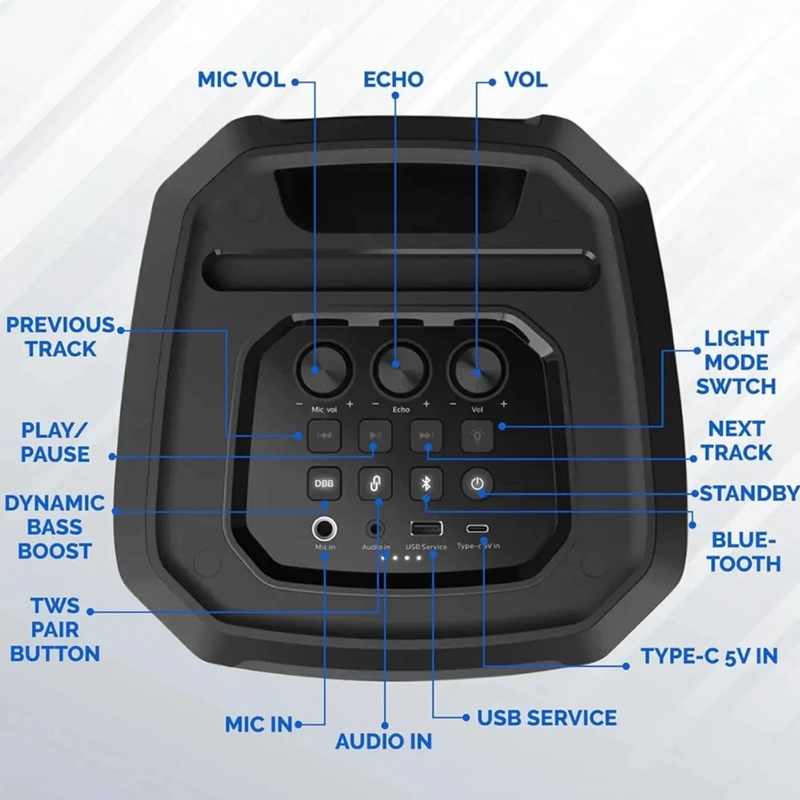 TORRE DE SONIDO PHILIPS BLUETOOTH TAX2208 - 6