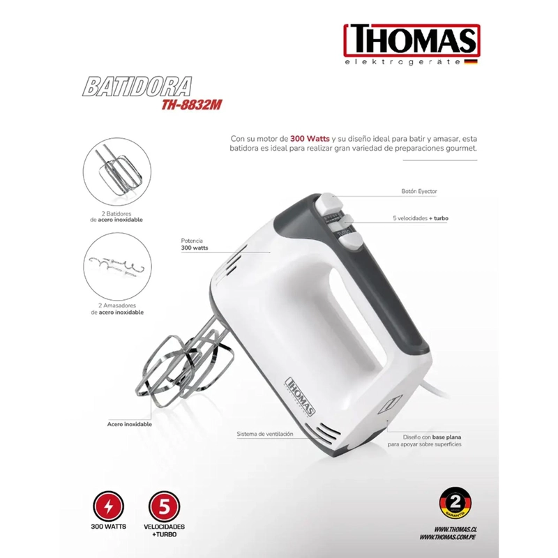 BATIDORA MANUAL THOMAS TH-8832M - 4