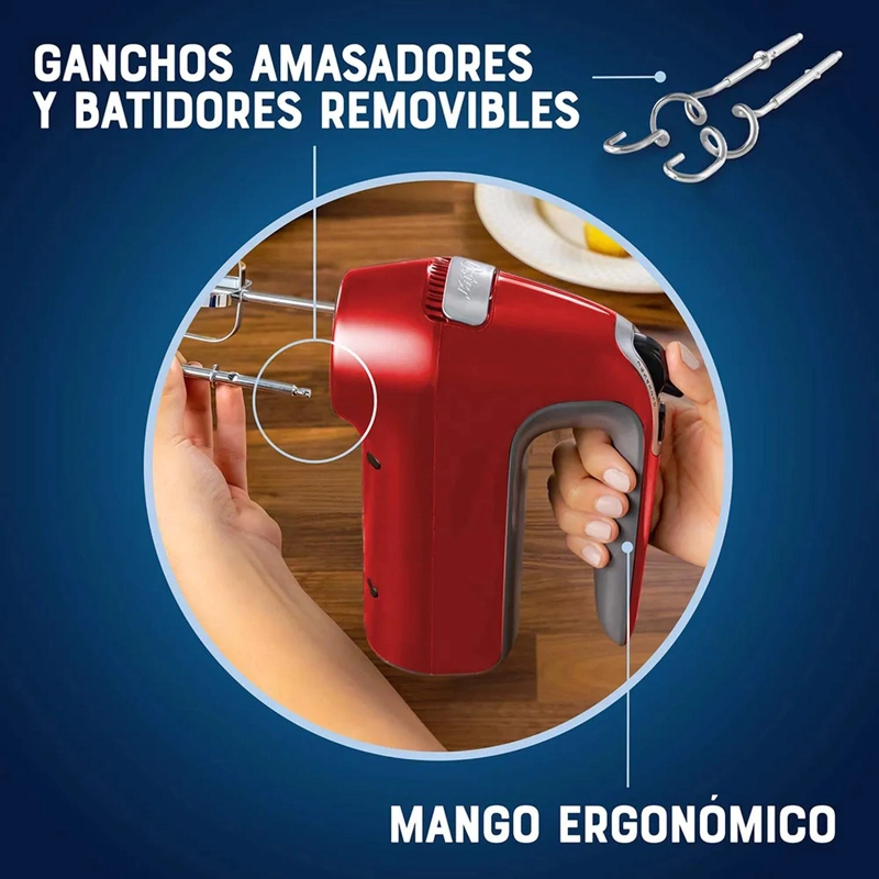 BATIDORA DE MANO OSTER® 7 VELOCIDADES + FUNCION TURBO FPSTHM360R - 4