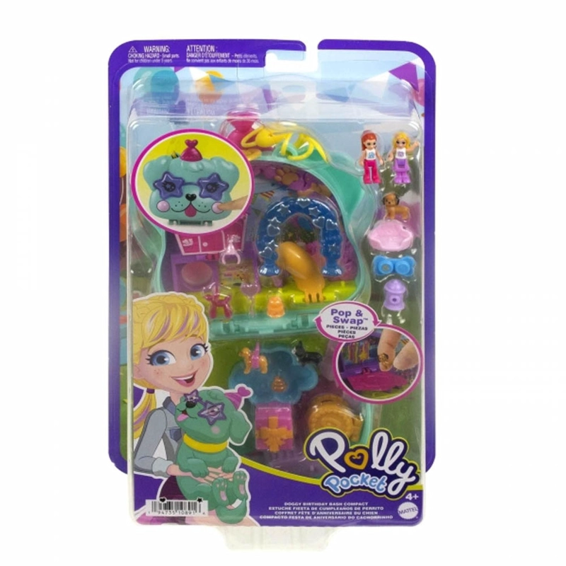 POLLY POCKET - ESTUCHE FIESTA DE CUMPLEAÑOS DE PERRITO - 1