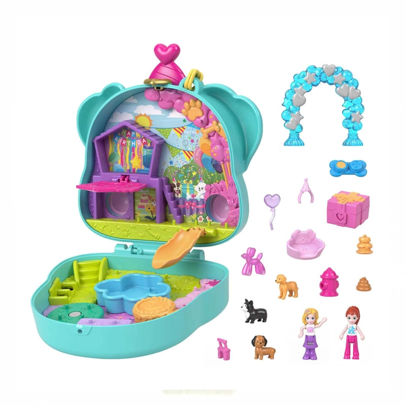 POLLY POCKET - ESTUCHE FIESTA DE CUMPLEAÑOS DE PERRITO - 2