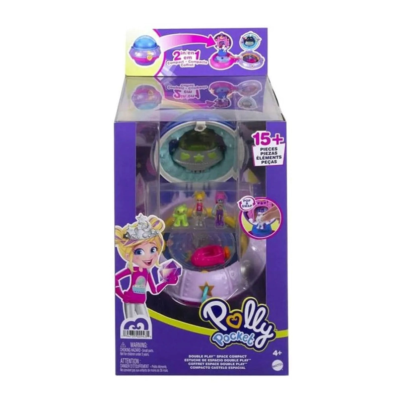 POLLY POCKET - ESTUCHE DE ESPACIO DOUBLE PLAY HCG25 - 1