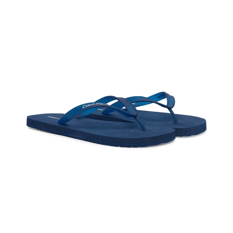SANDALIAS CALVIN KLEIN BEACH THONG SLIDE AZUL - 2