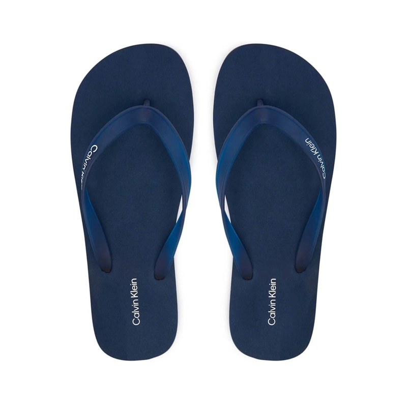 SANDALIAS CALVIN KLEIN BEACH THONG SLIDE AZUL - 4