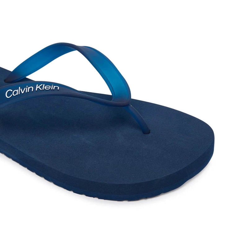SANDALIAS CALVIN KLEIN BEACH THONG SLIDE AZUL - 6