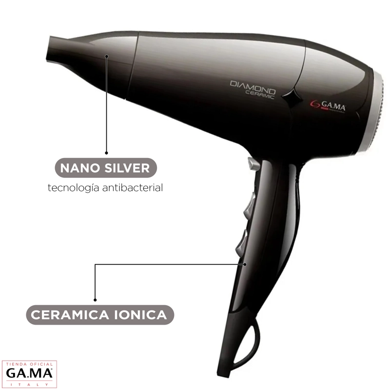 SECADOR DE PELO GAMA DIAMOND ST BK 220 ION 2300 WATTS | Negro - 3