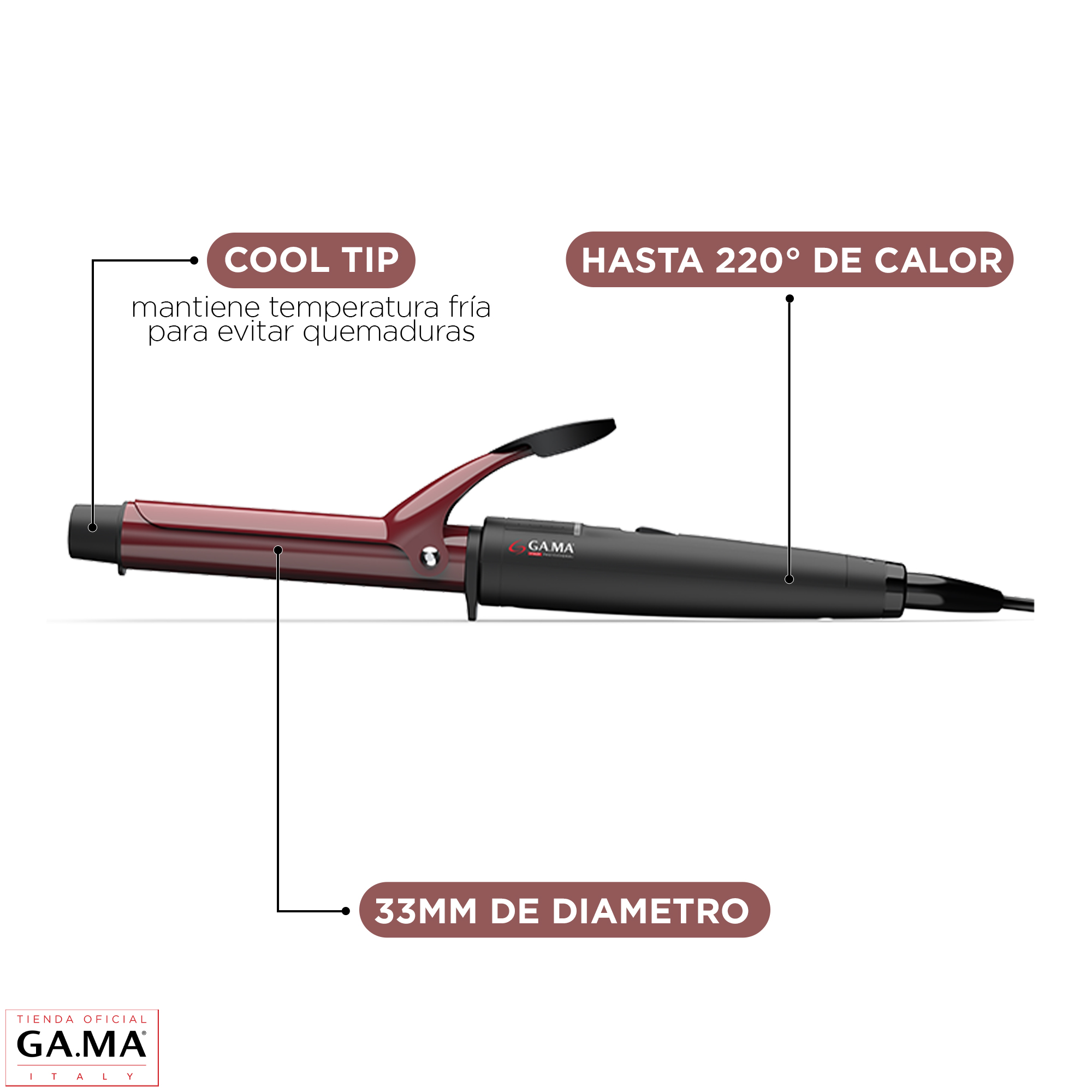 ONDULADOR RIZADOR GAMA NEW TURMALINA 33 MM - 4
