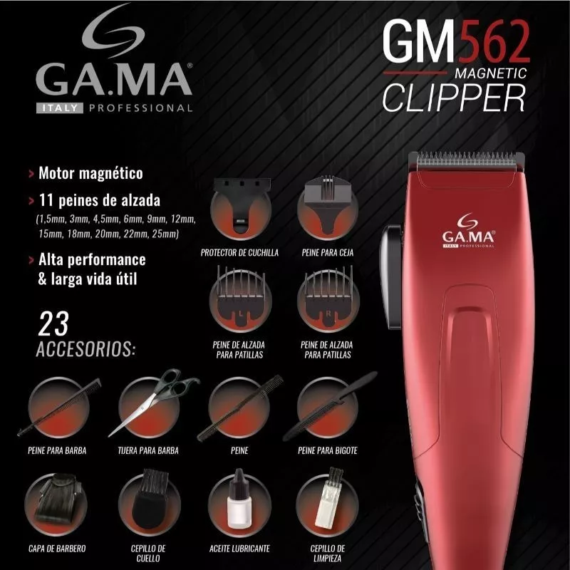 CORTAPELO CLIPPER GM 562 MOTOR MAGNÉTICO 24 PIEZAS - 5