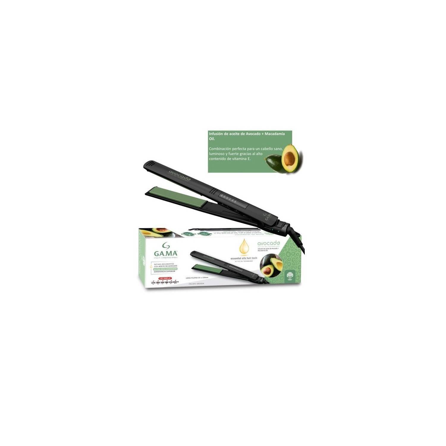 PLANCHA ALISADORA GAMA ELEGANCE LED AVOCADO ESSENTIAL OIL - 6