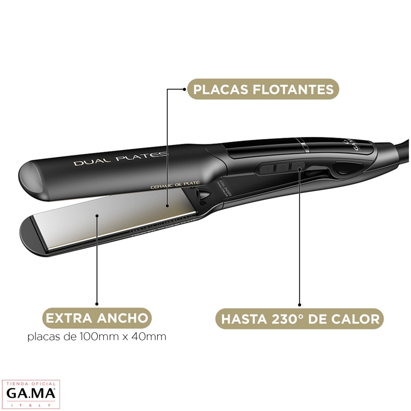 PLANCHA ALISADORA DUAL PLATES GAMA TITANIO CERAMIC WIDE LONG - 4