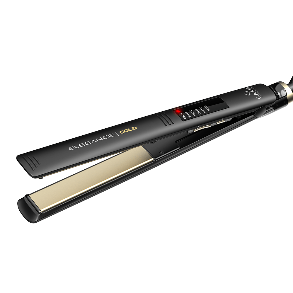 PLANCHA ALISADORA GAMA ELEGANCE LED GOLD ORO LÍQUIDO - 3