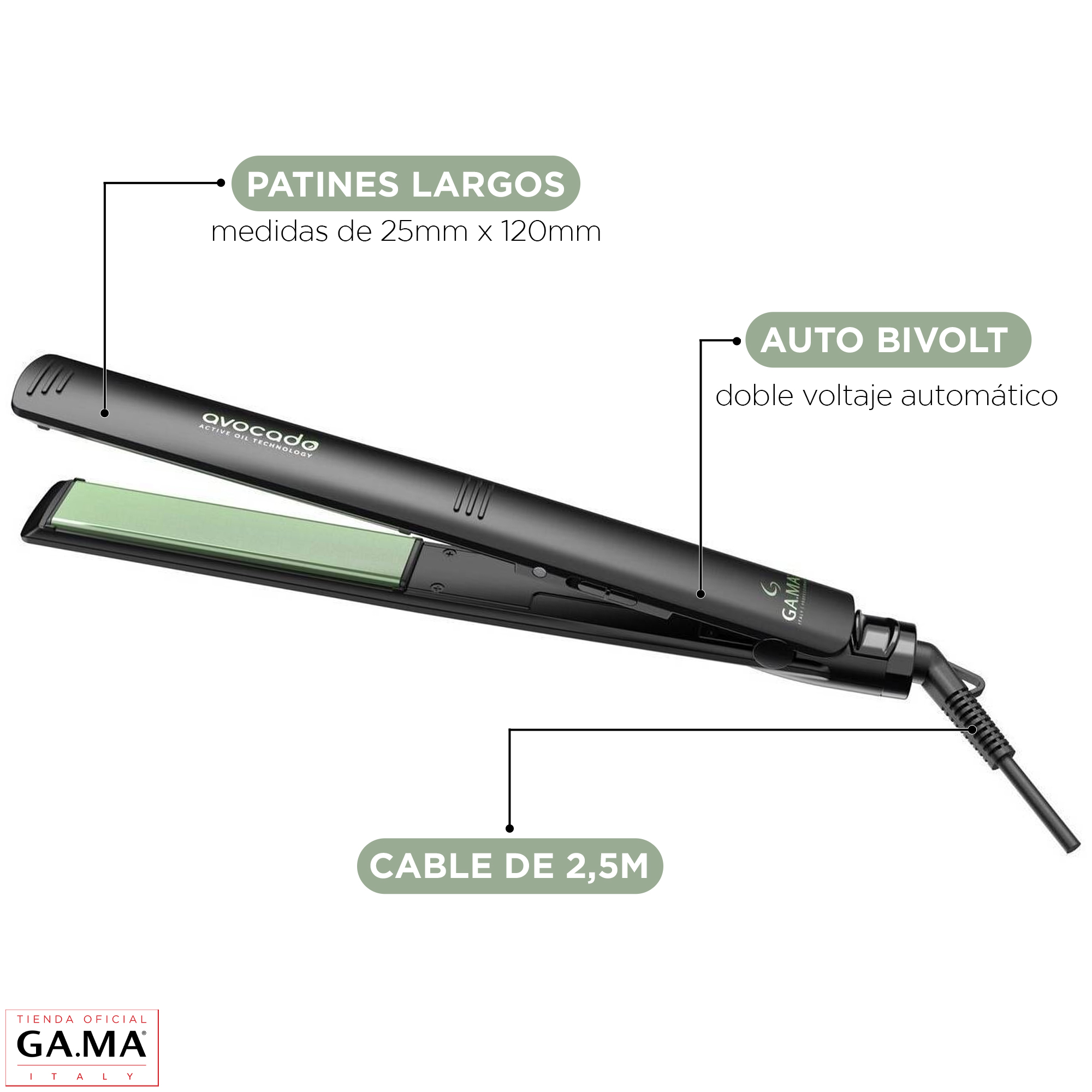 PACK GAMA SECADOR BORA Y ALISADOR ELEGANCE AVOCADO - 5