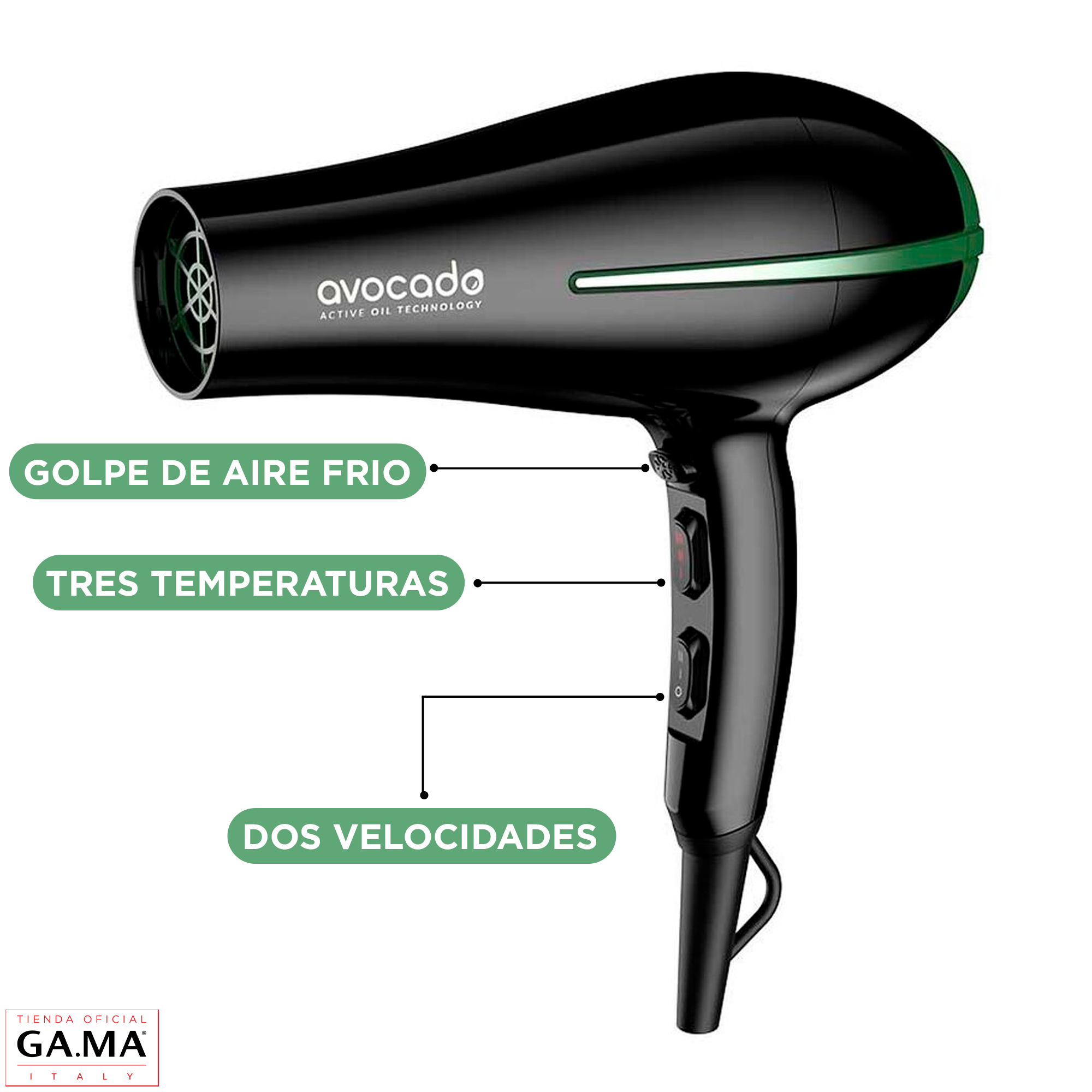 PACK GAMA SECADOR BORA Y ALISADOR ELEGANCE AVOCADO - 7