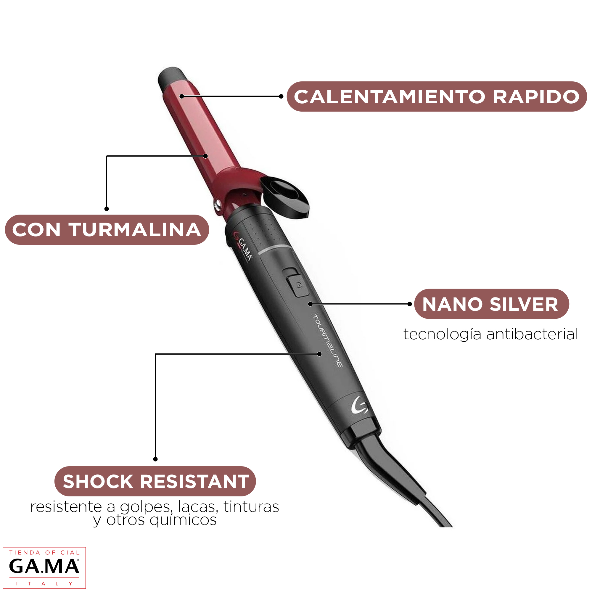 ONDULADOR GAMA NEW TURMALINA 25 MM CERAMIC ANTI-FRIZZ - 3