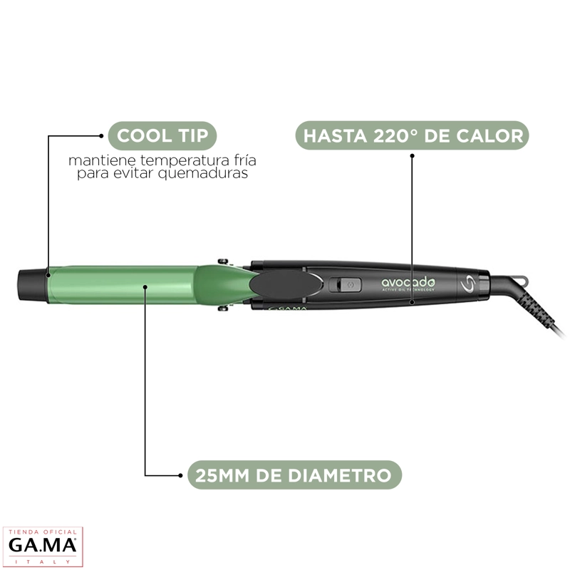 RIZADOR ONDULADOR 25 mm GAMA AVOCADO CERAMIC ION - 4