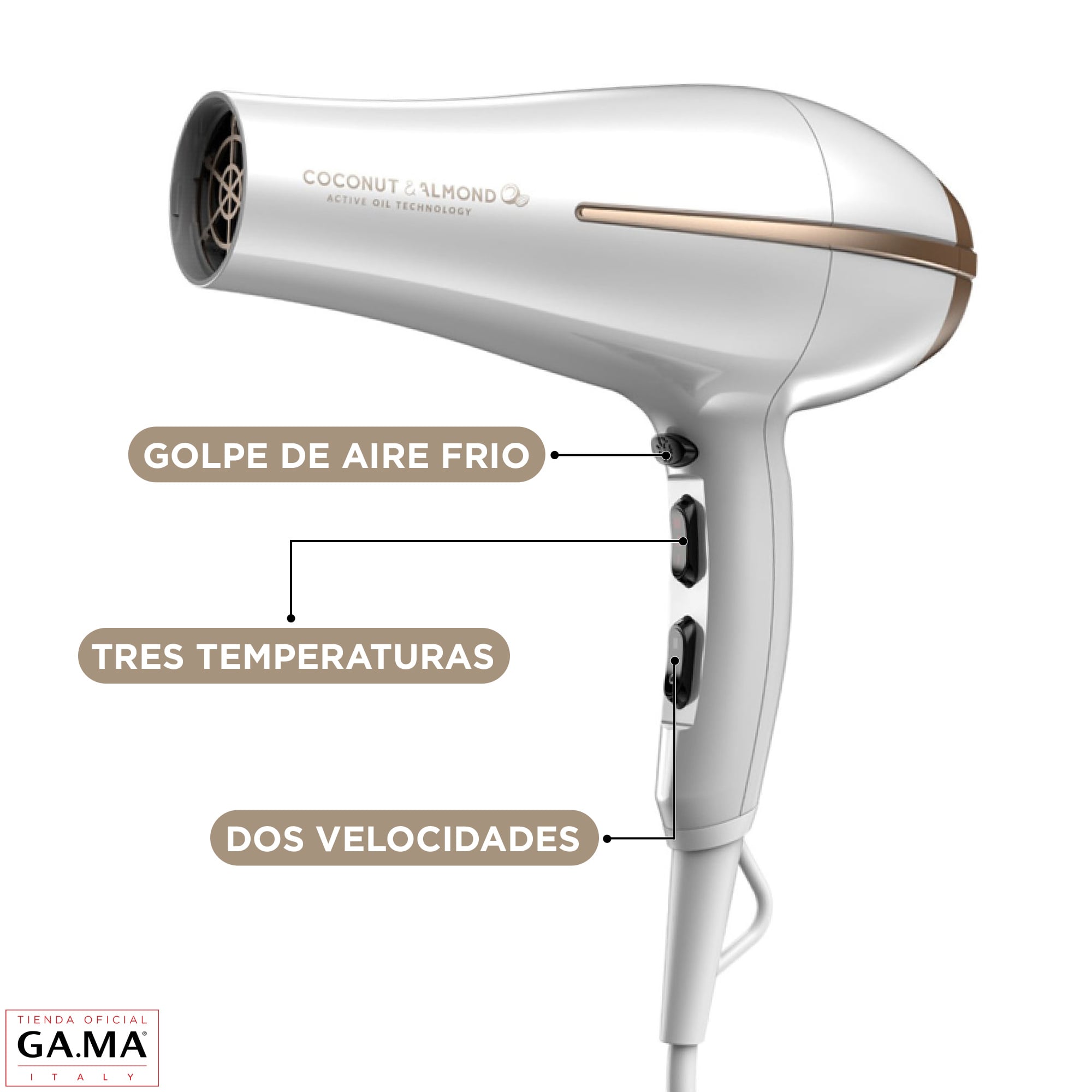 SECADOR BORA GAMA COCONUT & ALMOND ACTIVE OIL TECHNOLOGY - 4