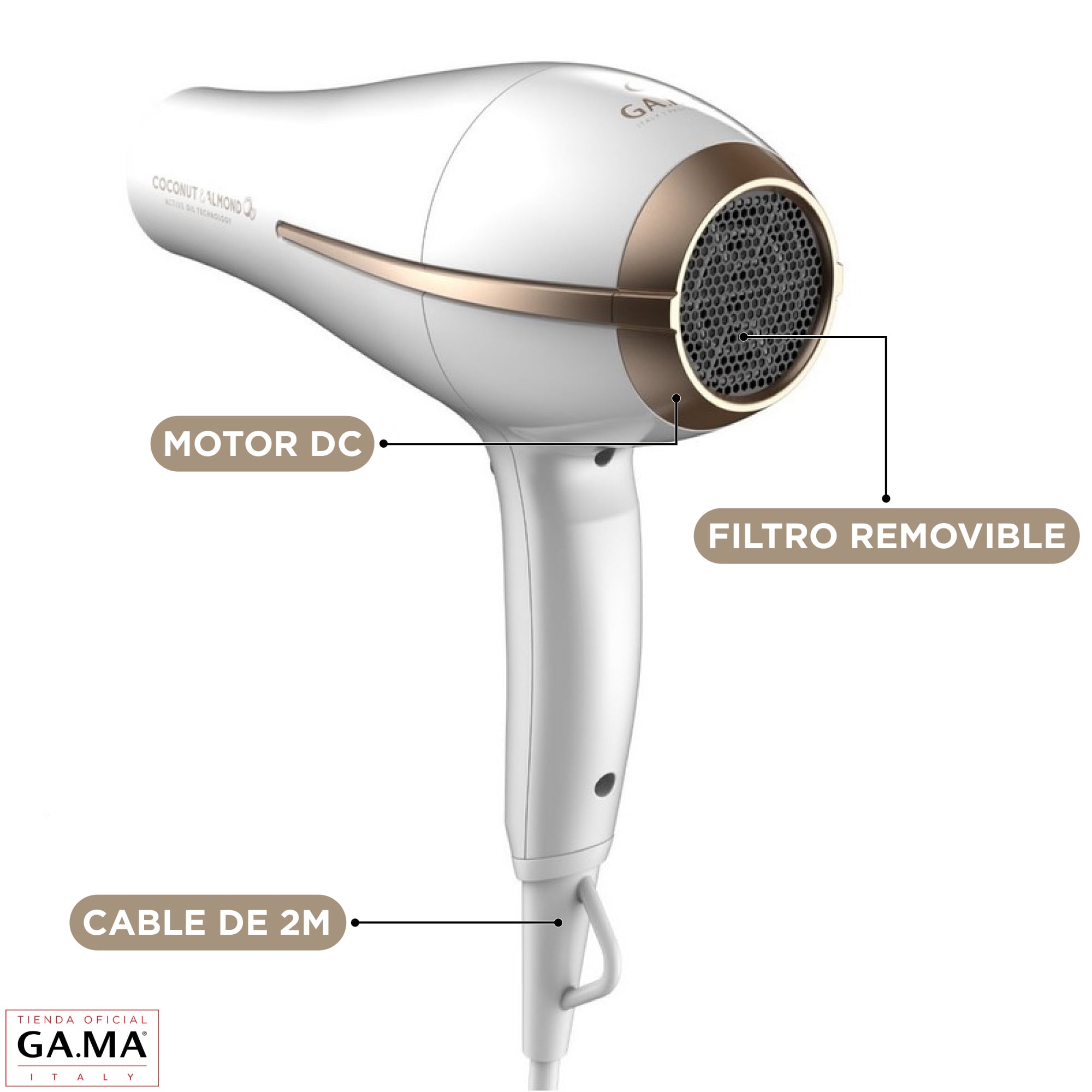 SECADOR BORA GAMA COCONUT & ALMOND ACTIVE OIL TECHNOLOGY - 5
