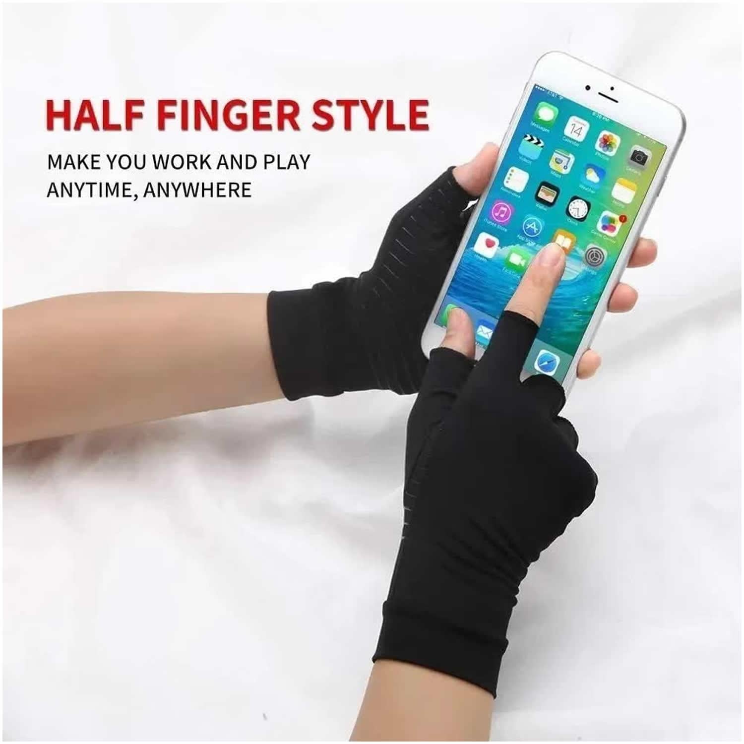 GUANTES ULTRA ESTÉTICA COBRE COMPRESIÓN ARTRITIS TENDINITIS TÚNEL CARPIANO - 3